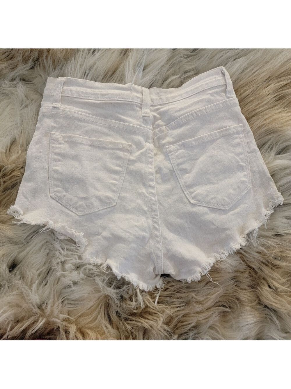 White High Waisted Shorts - Picture 3 of 5